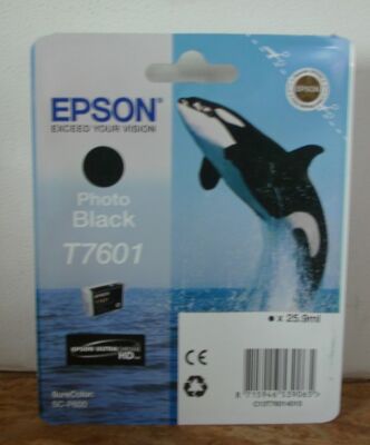 Original Epson T7601 ink black for SureColor SC-P600 C13T76014010 2018 original packaging 