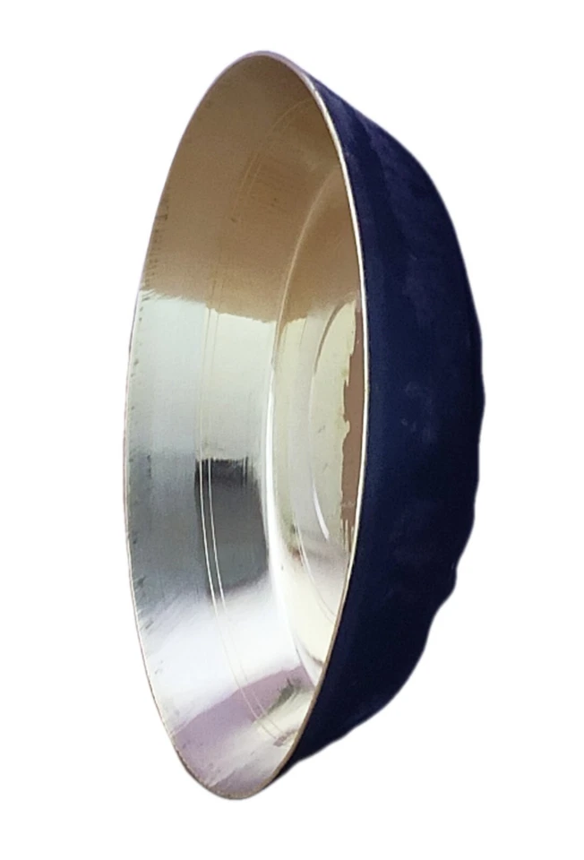 Handmade Brass Thali Antique Worship Marriage Dinner Plate 6.5 Inch 300 Gm - Image 3 of 4