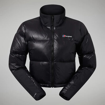 BERGHAUS Arkos Reflect Water Resistant Cropped Down Puffer Jacket Black UVP220 