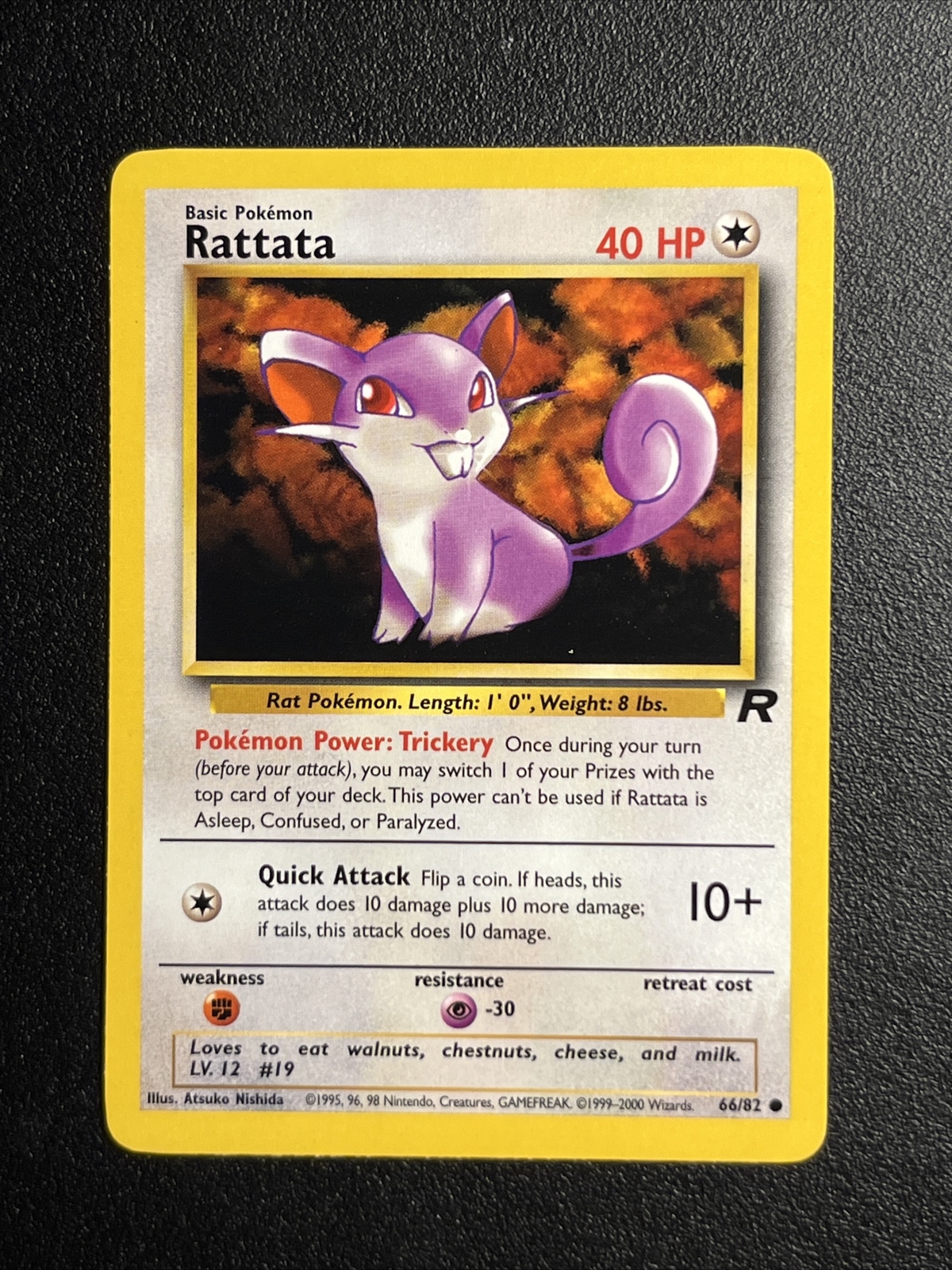 Rattata 66/82 C TCG Team Rocket Pokemon Card NM