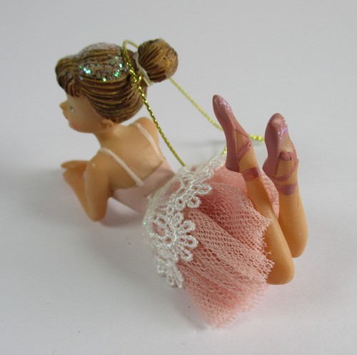 Pretty Ballerina with Tutu, Pink, Glitter, Resin, Ornament, Ballerina Gift, NEW - Picture 3 of 5