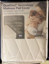 Beauty rest Kids Silver Dual Cool Technology Mattress Pad Cover Toddler Bed Crib