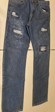 Lucky Billy Straight Jeans Boys Size 18 - 30 Inch Inseam Distressed Preowned EUC