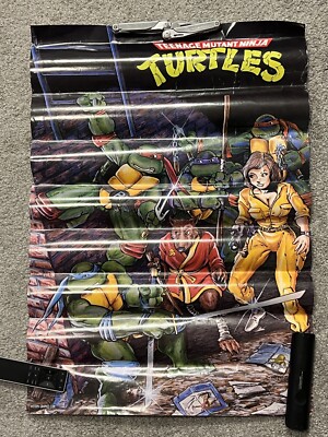 Vintage 1988 TMNT Teenage Mutant Ninja Turtles Poster Mirage