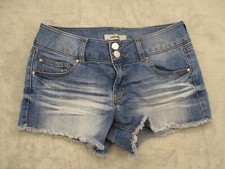 Refuge Jeans Cut-Off Shorts Women's 2 Blue Medium Wash Cotton Blend