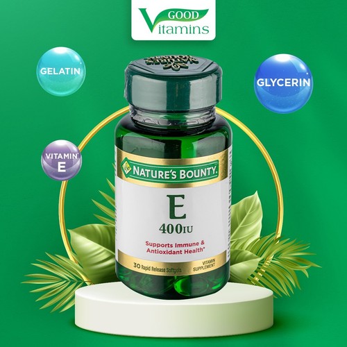 3 Boxes Nature's Bounty Vitamin E 400IU Helps Anti-Oxidation & Anti-Aging - Picture 3 of 10