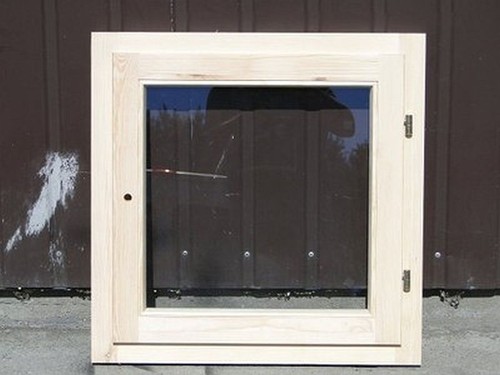 HOLZFENSTER AUS KIEFERNHOLZ 45x45 cm einfach verglast