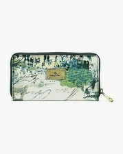 Patricia Nash Discovery LTD Edition Imperia Paris ZA Wallet Navy Multi MSRP $149