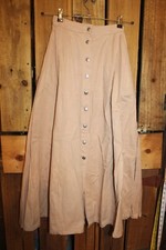 Rough Rider Vintage Tan Khaki Cotton 7/8 22" waist Women's Skirt Midi