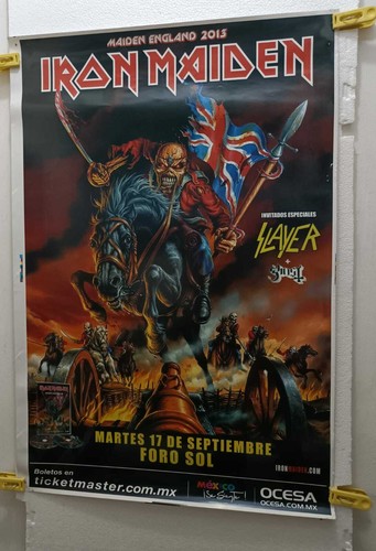 Iron Maiden Poster From The Mexico City Concert 2017 ( Unframed ) - Picture 5 of 5