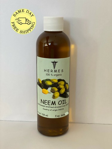 NEEM OIL by HERMES ORGANIC UNREFINED COLD PRESSED 2 oz - 16 oz - Picture 3 of 6