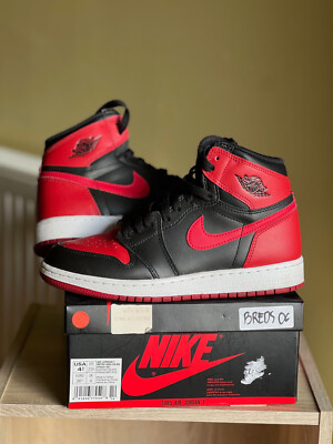 2016 Nike Air Jordan 1 Retro High OG Bred Banned 4.5 36.5 OFF Travis Mid Chicago