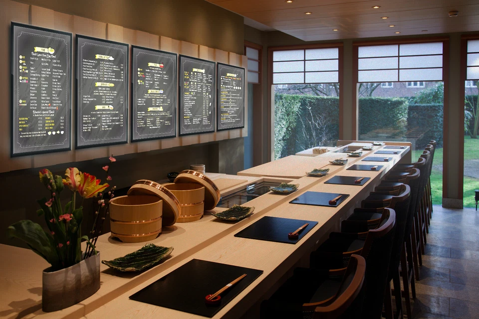 24"x36" LED Backlit Menu Advertising Frame Light Box   (Custom Poster Included) - Image 2 of 4