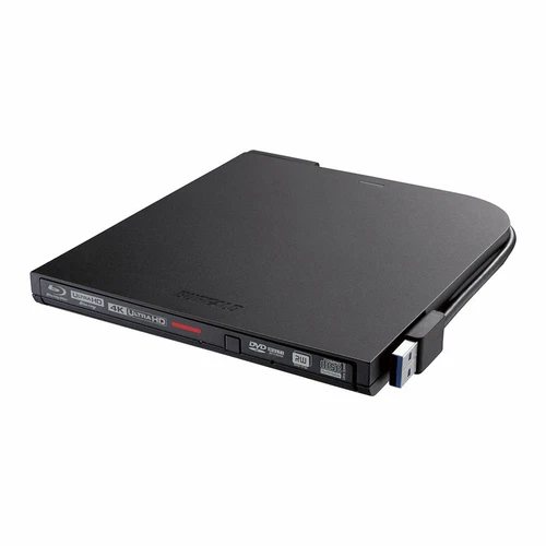 F/S NEW BUFFALO BRUHD-PU3-BK Portable Blu-ray Disc Drive Black from Japan