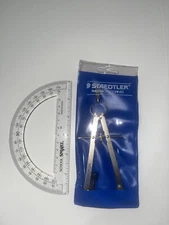 Compass Staedtler Masterbow Drafting Drawing  & Protractor Get 1 Of Each NEW