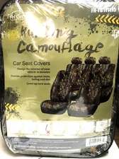 FH Group Universal Fit Full Set Car Seat Cover, (Hunting Camouflage) Polyester