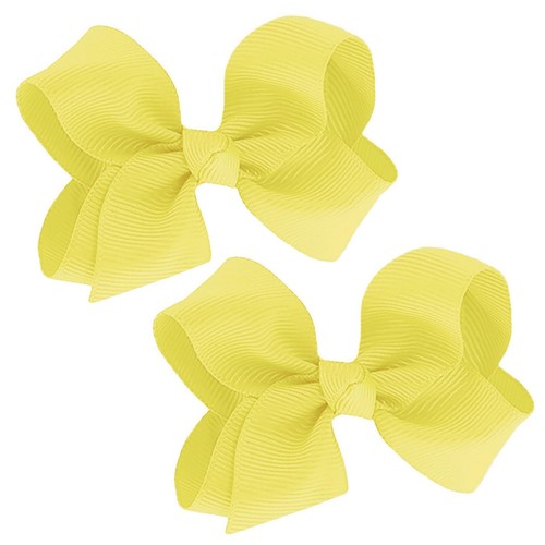 WD2U Girls Set of 2 Small Grosgrain 3" Pigtail Hair Bows French Clip Barrettes - Picture 28 of 62