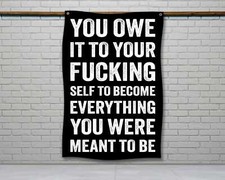 Custom Gym Flag - Motivational Wall Art for Home Gym Decor