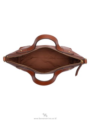 NWB Fossil Sadie Brown Leather Satchel 