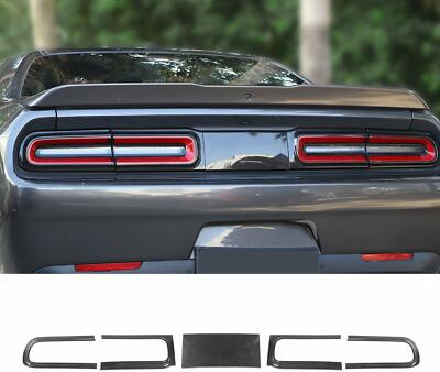 5pcs Rear Taillight Light Cover Trim Kit for Dodge Challenger 2015+ Carbon Fiber