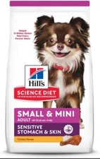 Hill's Science Diet Dry Dog Food,Small&Mini Breeds,Sensitive Stomach&Skin,15 lb.