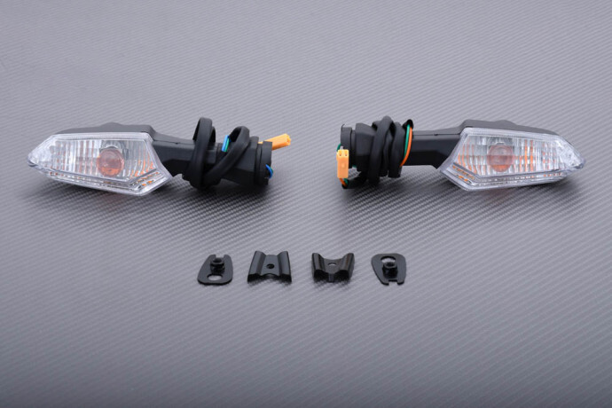 Clignotants avant blancs pour Kawasaki Z1000 de 2014 à 2016 en plastique ABS
