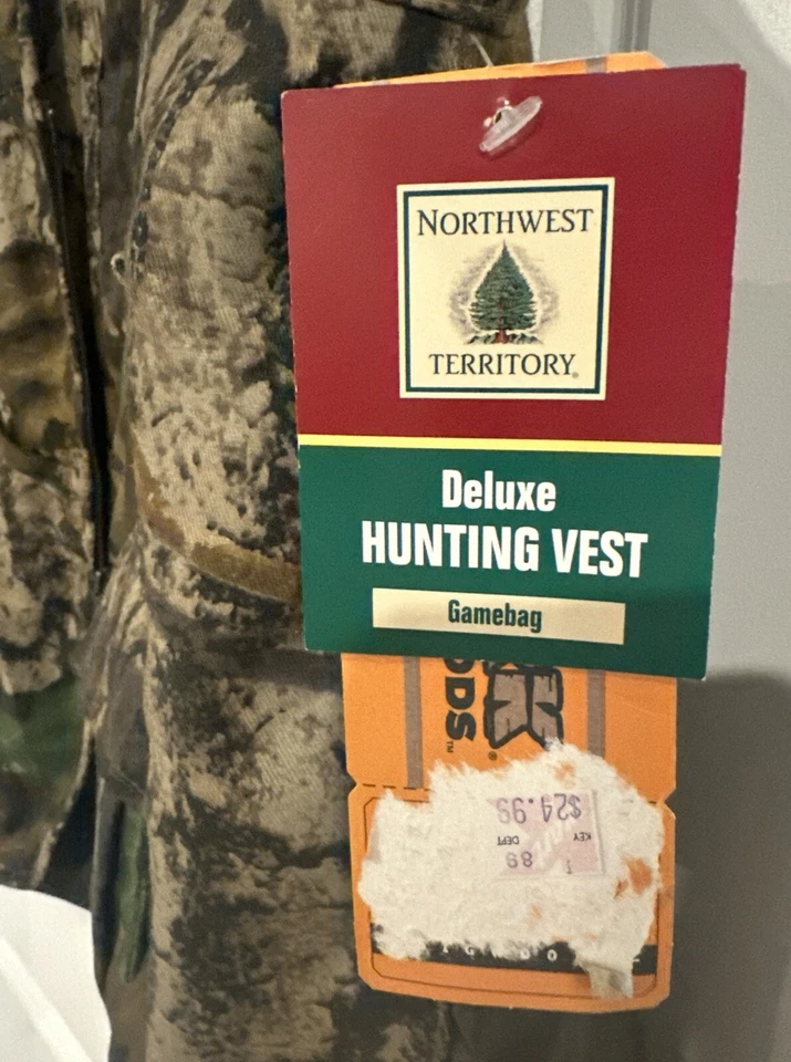 Vtg Northwest Territory Hunting Vest Game Bag Back Camouflage Woodland - Image 3 of 4