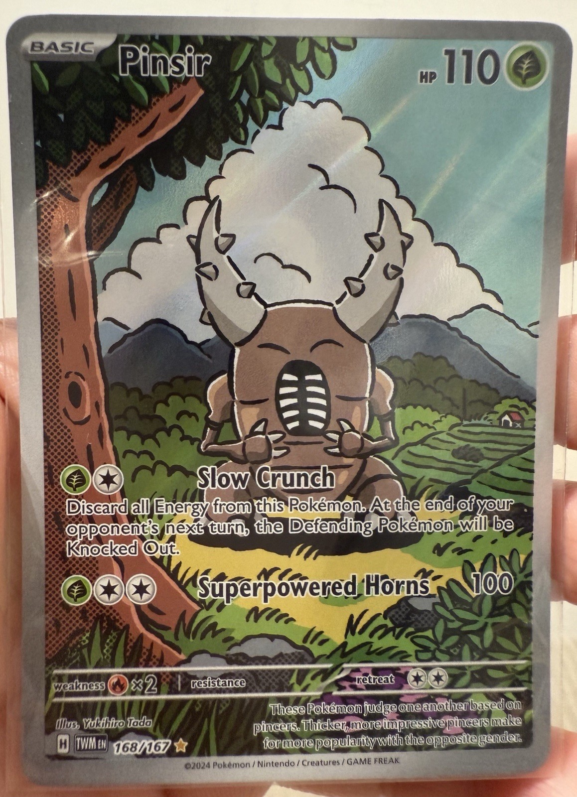 Pokemon Card TCG - Pinsir 168/167 Illustration Rare Twilight Masquerade NM