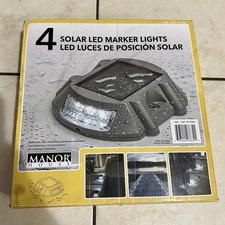 Manor House Solar LED Metal Waterproof Marker Lights Driveway Walkway Deck Fence