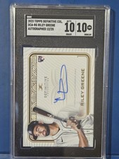2023 topps definitive collection riley greene RC auto DCA-RG /25 SGC 10/10