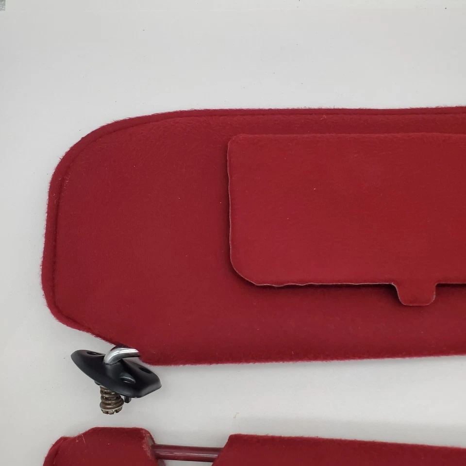 Juego de parasoles Ford Ranger 1989-2006 par lado conductor pasajero tela roja Foto 3 de 4