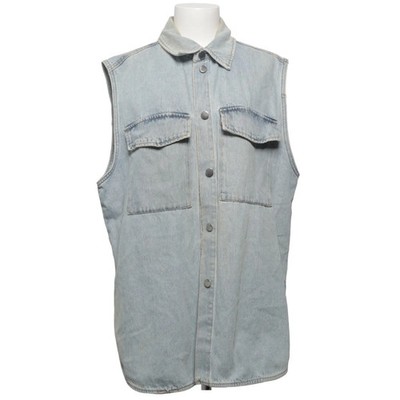 H&M, Jeansweste, Größe: L, Blau, Baumwolle, Einfarbig, Denim, Damen #jSD
