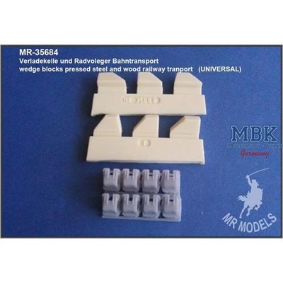 MR-MODELLBAU MR35684 Verladekeile +Radvorleger Bahntransport (Univers.)