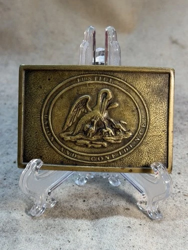 Very Rare Civil War Louisiana Pelican Militia Belt Plate Buckle