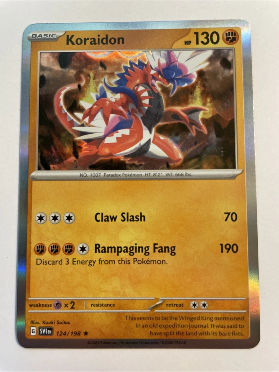how much is a koraidon pokemon card worth Koraidon 124/198 SV01: Scarlet & Violet Base Set Holo for sale online