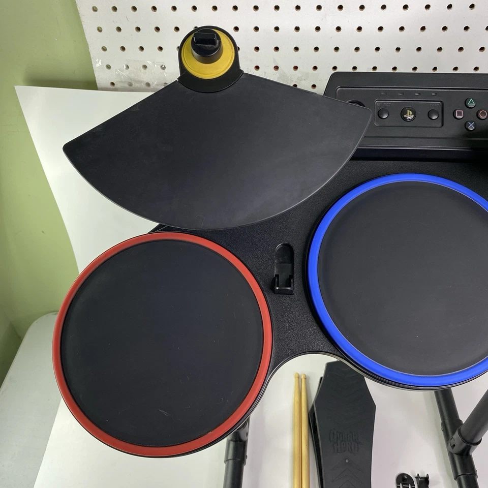 Guitar Hero Redoctane Sony PS3 wireless drum set 95481.805 With Pedal No Dungle - Image 2 of 4