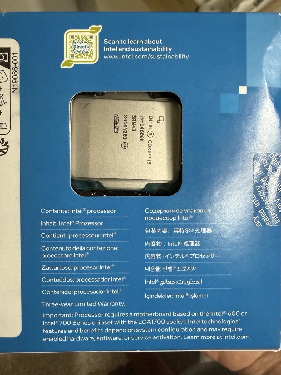 intel core i5-14600K Processor w/ 14 (6P+8E) Cores / 20 Threads