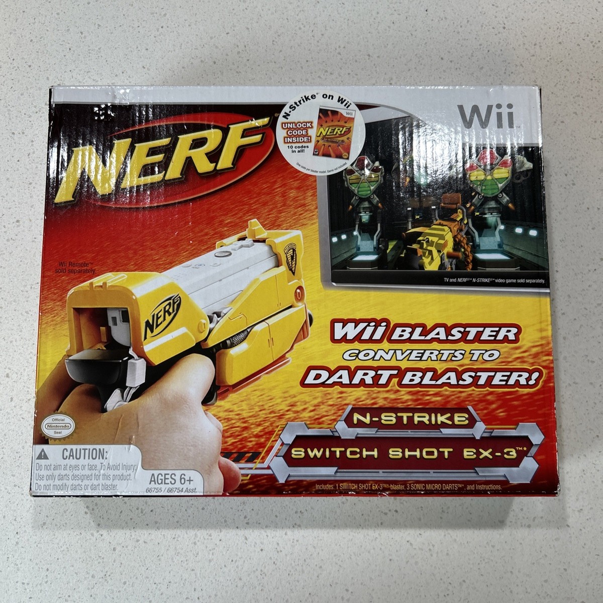Nintendo Wii Nerf N-Strike Switch Shot EX-3 Controller Dart