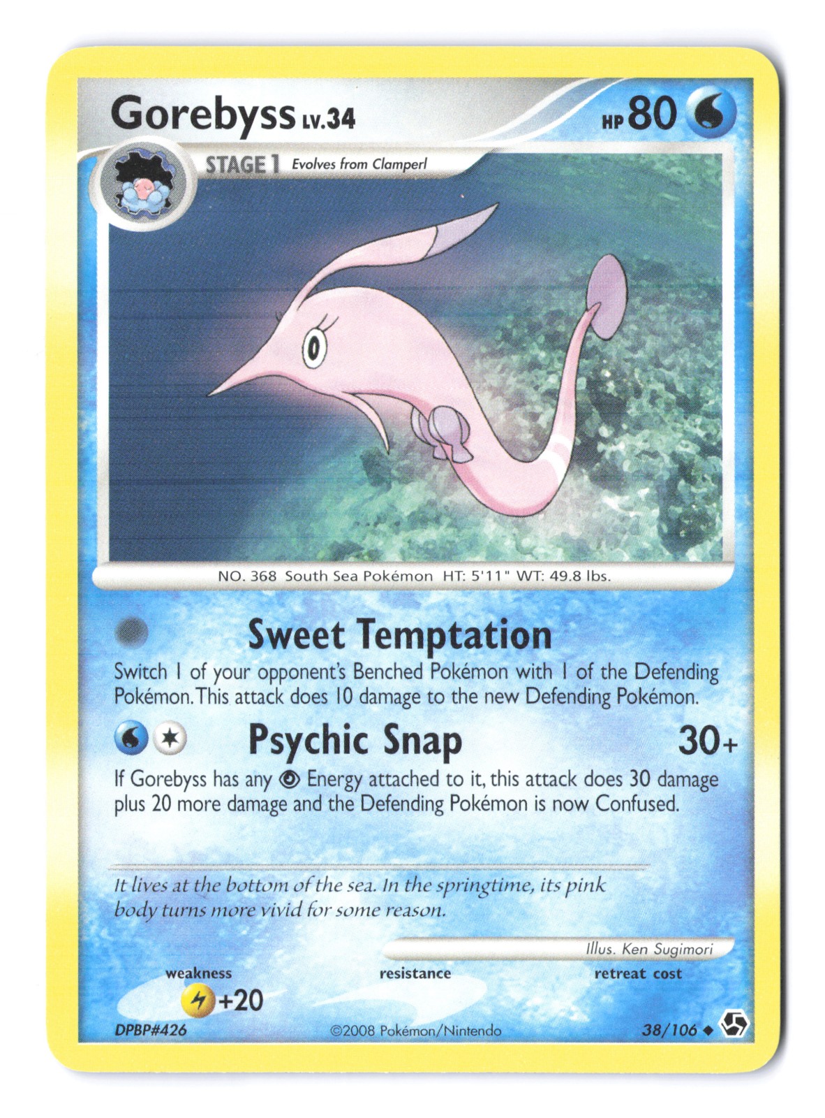 Pokemon Gorebyss Great Encounters 38/106 NM