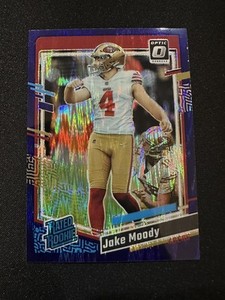 2023 Donruss Optic #289 Jake Moody Purple Shock Rated Rookie 49ers RC Card