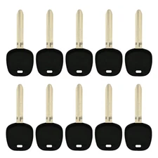 New Uncut Blank Transponder Key Replacement for Toyota - 4C Chip TR47 (10 Pack)