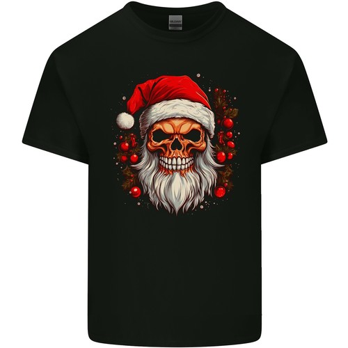 Sweat-shirt Homme Motard - Motif Bah Humbug Noël Crâne Père Noël - Taille Regular - Neuf Personnalisé Sur Commande