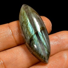 39 Ct AAA Natural Labradorite Marquiae Shape Cabochon Loose Gemstone 38X14X9 mm