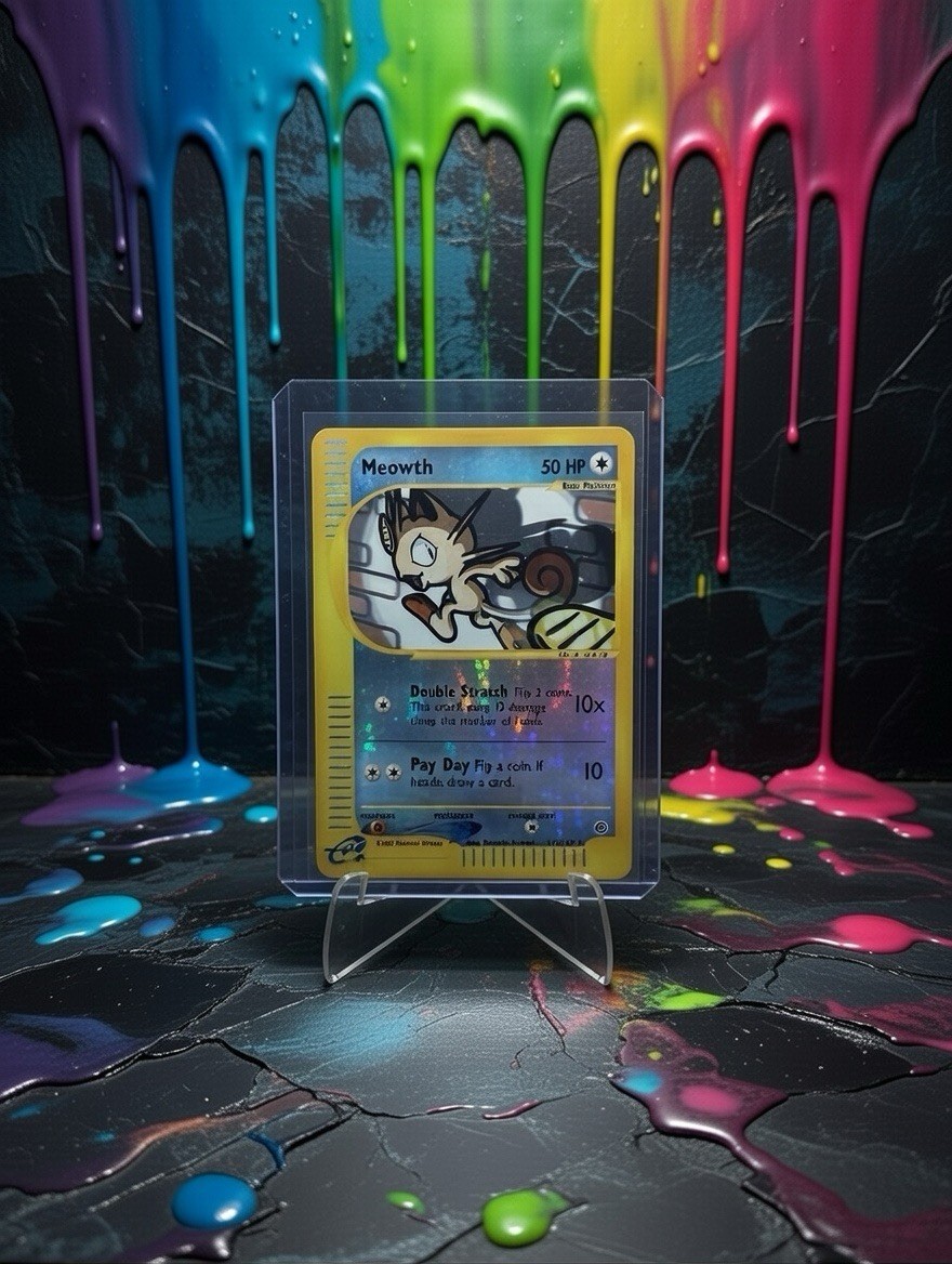 Pokemon TCG Meowth Expedition Reverse Holo Foil Card 121/165 Near Mint Condition