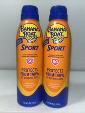 2 Banana Boat Ultra Sport Clear Spray Sunscreen SPF 50 6 Oz Each New
