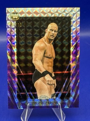 2026 Stone Cold Steve Austin Topps Chrome WWE Purple Geometric /10