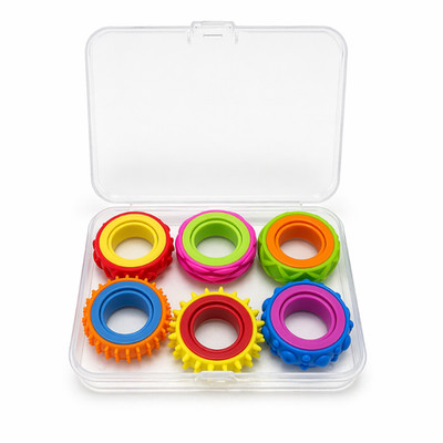 Theralino  Rotating Fingerringe 6 Stk. Drehbar Fidget Toy ADHS Konzentration Set