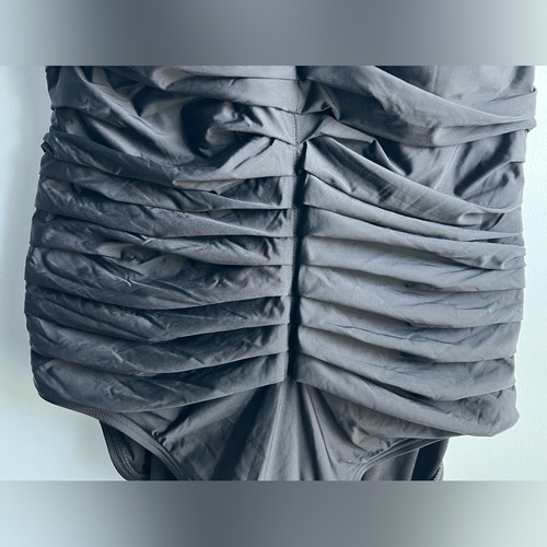 Traje de baño Dkny para mujer negro acanalado de una pieza talla 14 - Imagen 3 de 11