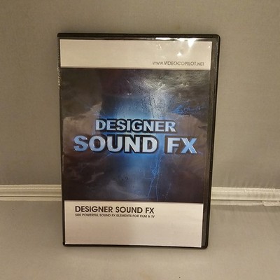 Designer Sound FX by Video CoPilot. 500+ Sounds Effects Audio Elements 2 DVD'S