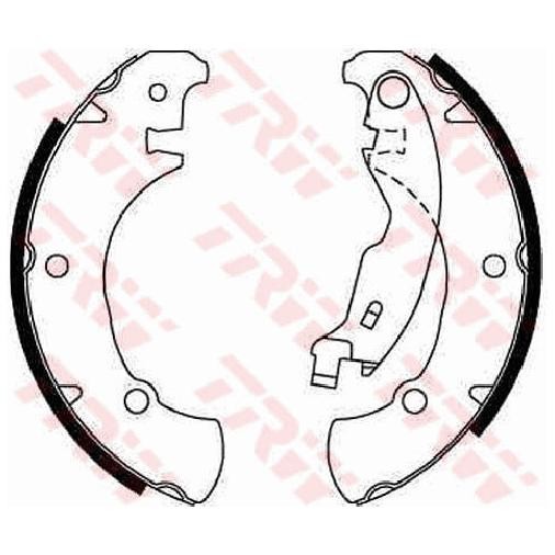Bremsbackensatz Hinten FüR Fiat Marea 185 1.2 1.4 1.6 1.7 1.9 97 Bis 02 TRW Teil-image